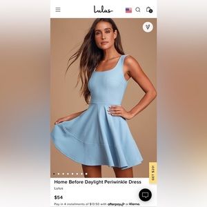 Lulus Home Before Midnight periwinkle dress Size Medium- only worn once